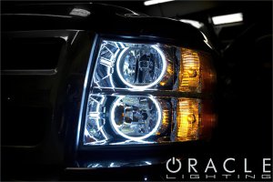 Chevrolet Silverado Headlight Halo Kit - ORACLE Lighting - LED Round Style - Blue - `07-`13